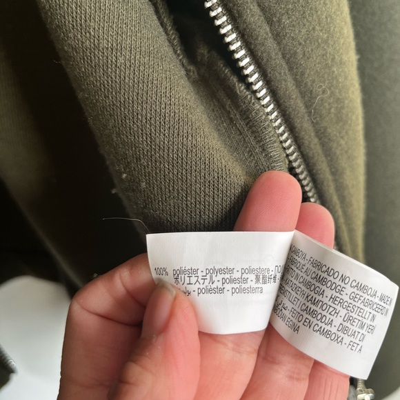 Zara vintage Classic olive  Green bomber jacket medium - Picture 8 of 8